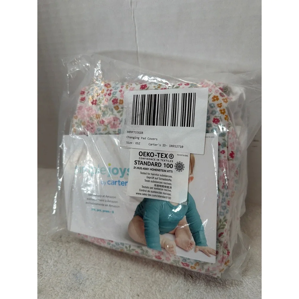 NEW Simple Joys by Carter's Changing‎ Pad Covers Floral Print & Polka Dot 2 Pack